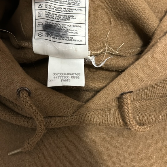 Vintage rare nike blank no swoosh hoodie travis scott size large made in usa. - Picture 5 of 8